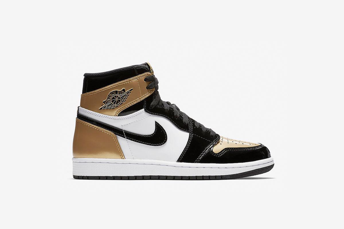 Air jordan 1 gold white black online